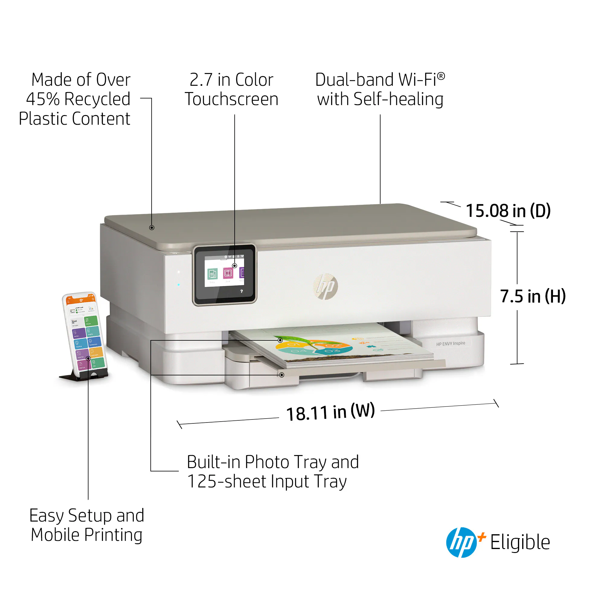 Envy 7255e Wireless Photo All-in-One Color Inkjet Printer for Home and Creative Printing - Image 2