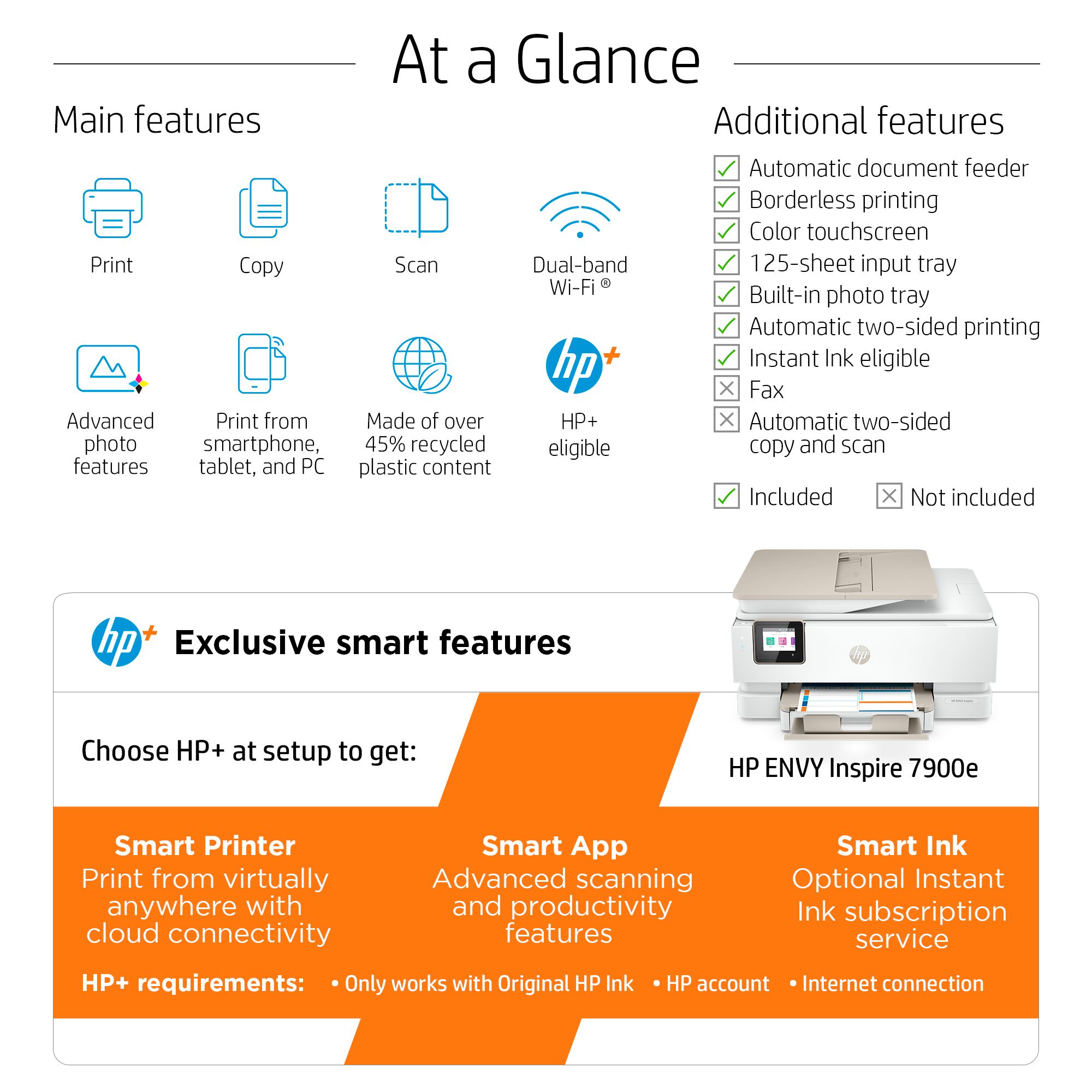 Envy 7958e Wireless Photo All-in-One Color Inkjet Printer for High-Quality Home Printing - Image 5