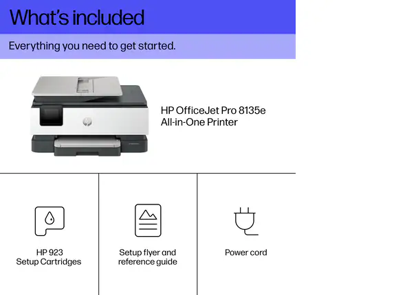 OfficeJet 8135e Wireless All-in-One Color Inkjet Printer with 3 Months of Ink Trial for Office Use - Image 5